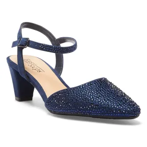 Adelle Heel in Navy Sparkle