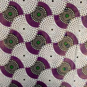 African Metallic Print - Abstract - Purple