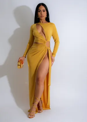 Amber Allure Maxi Dress Yellow