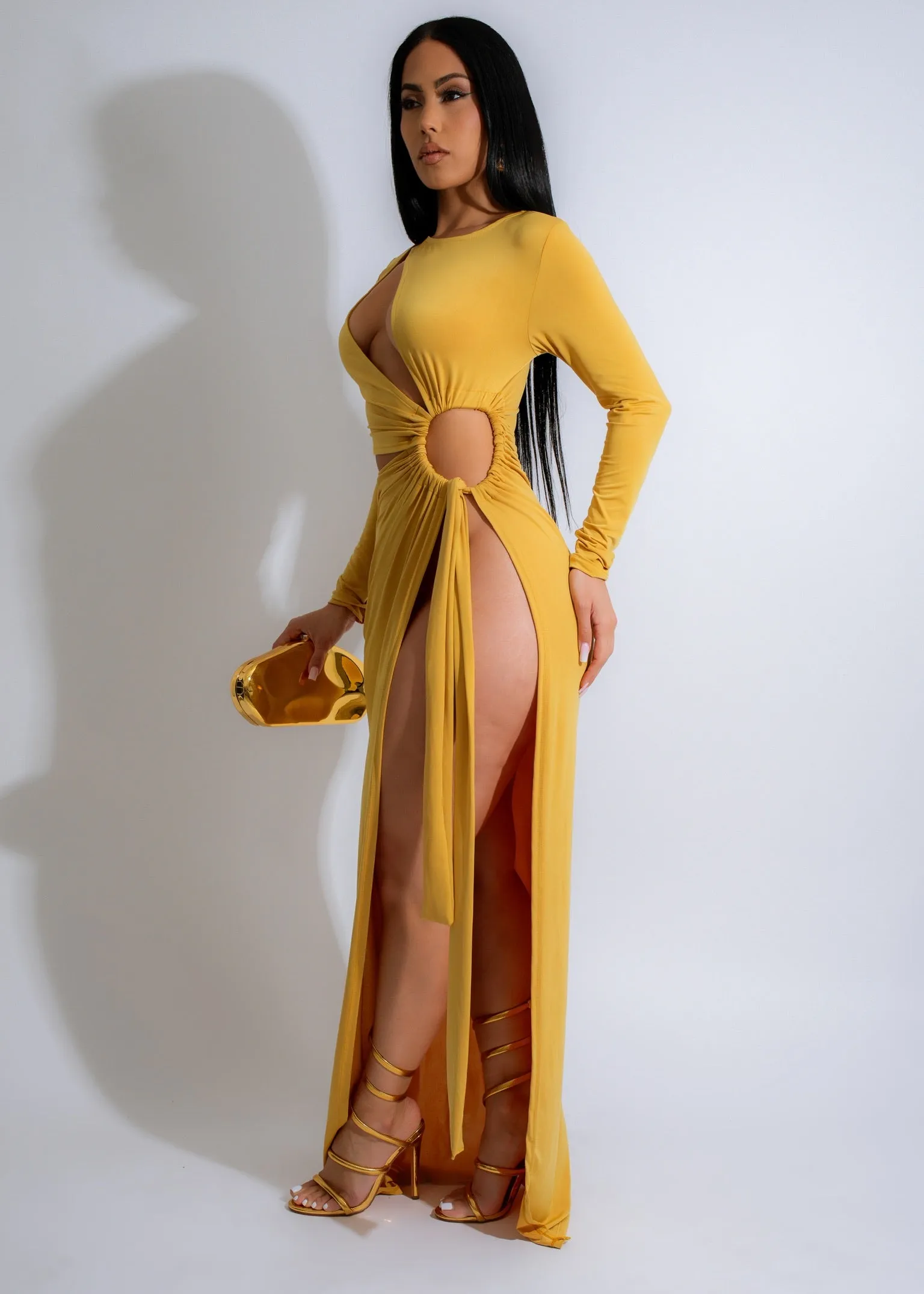 Amber Allure Maxi Dress Yellow