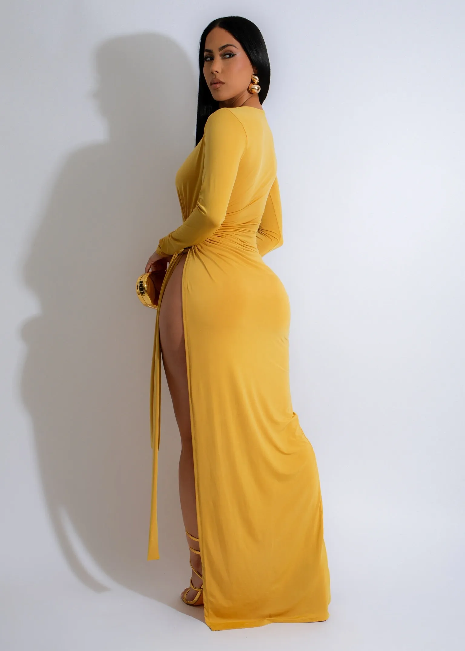 Amber Allure Maxi Dress Yellow