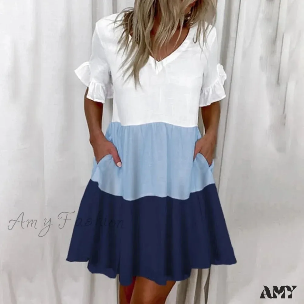 Amy Fashion - Casual Plus Size Short Sleeve Loose Dresses