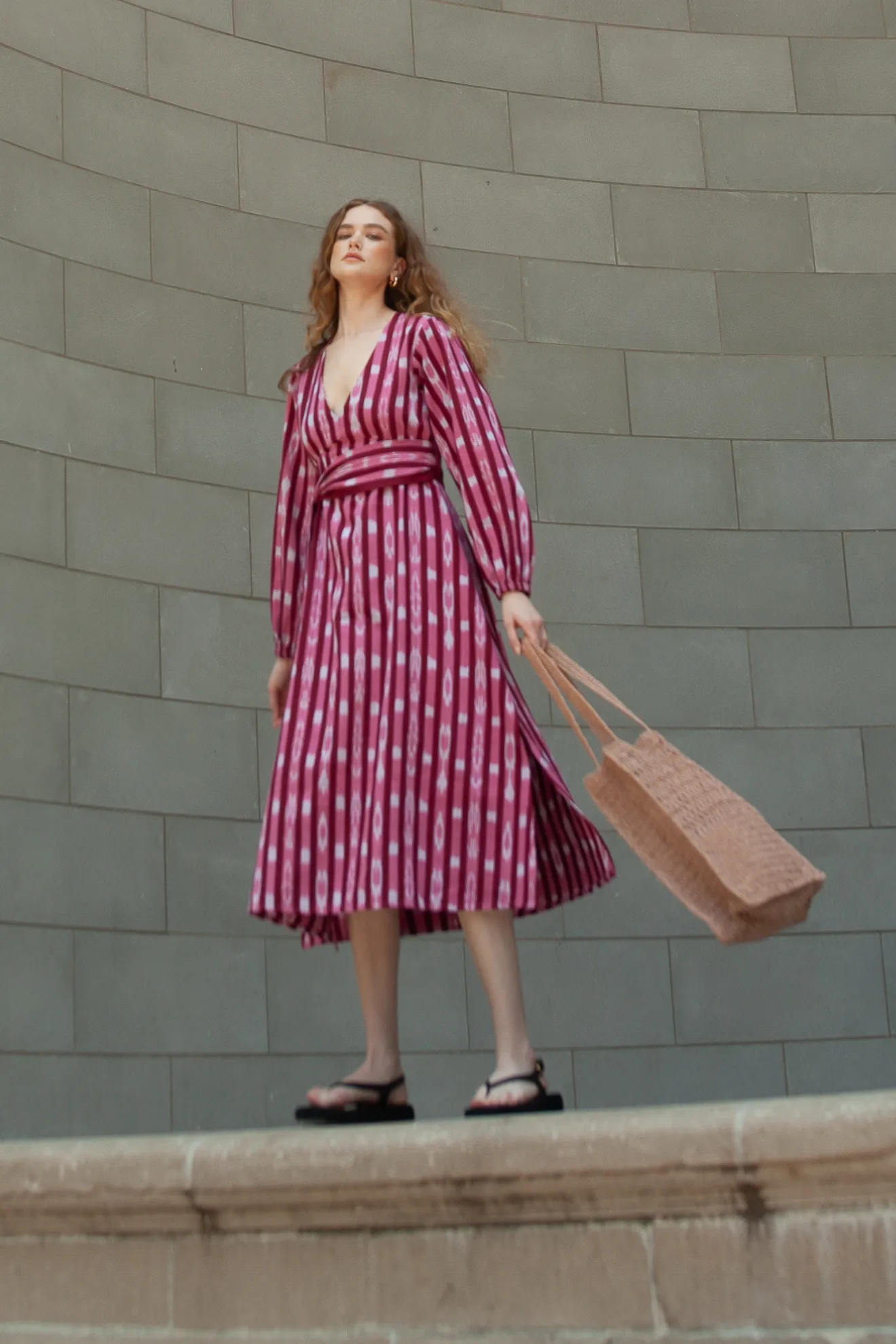 Atira Ikat Dress Cherry