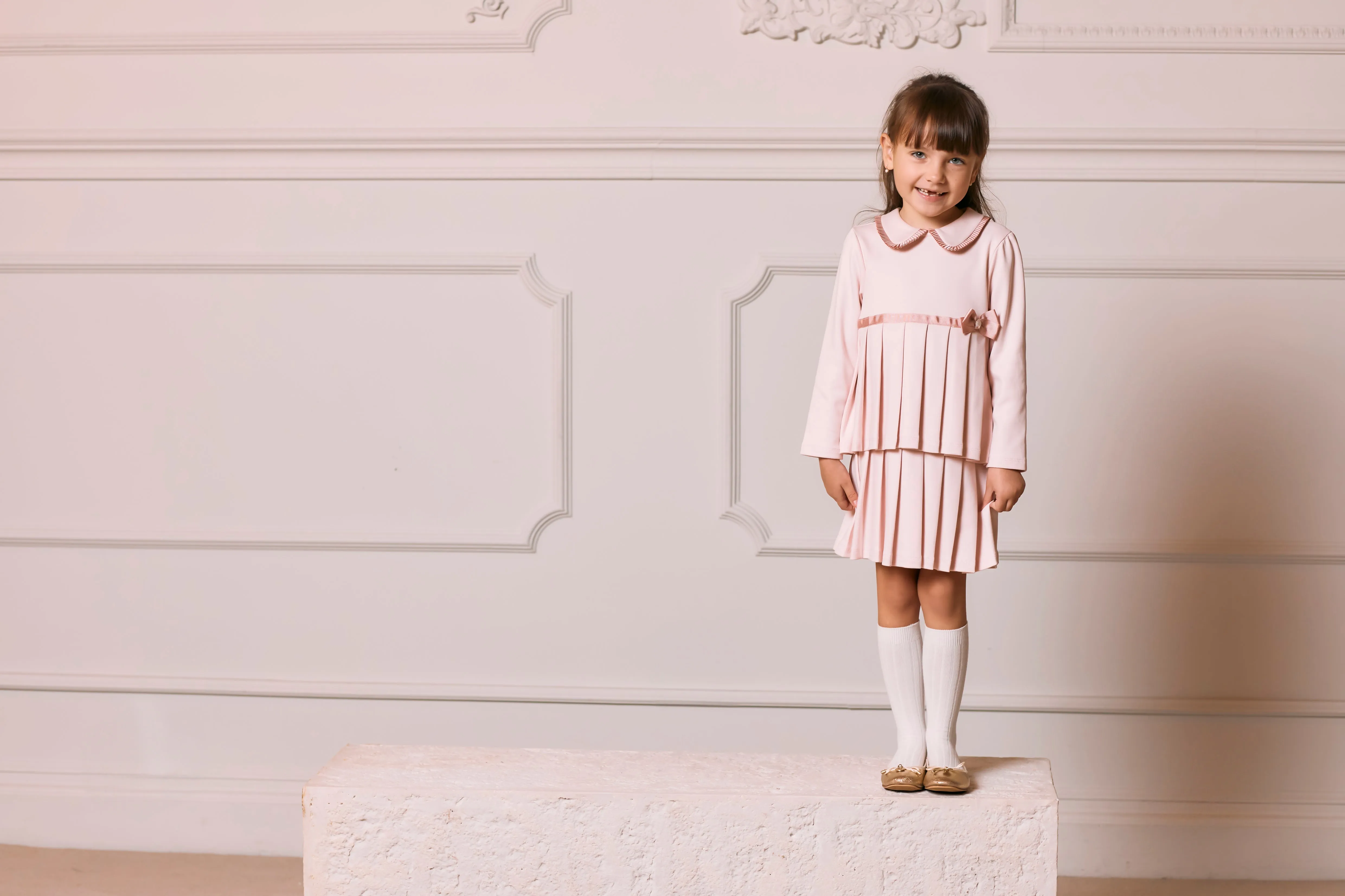 AW24 Patachou Girls Pink Bow Dress