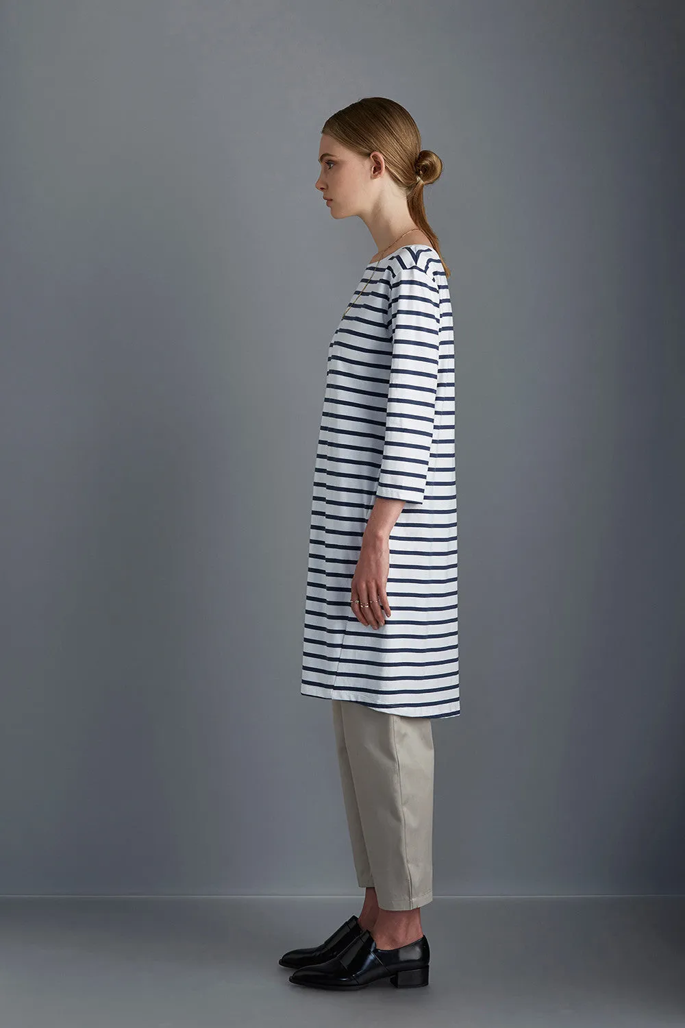 BB Boat Neck Dress - Grey Marle