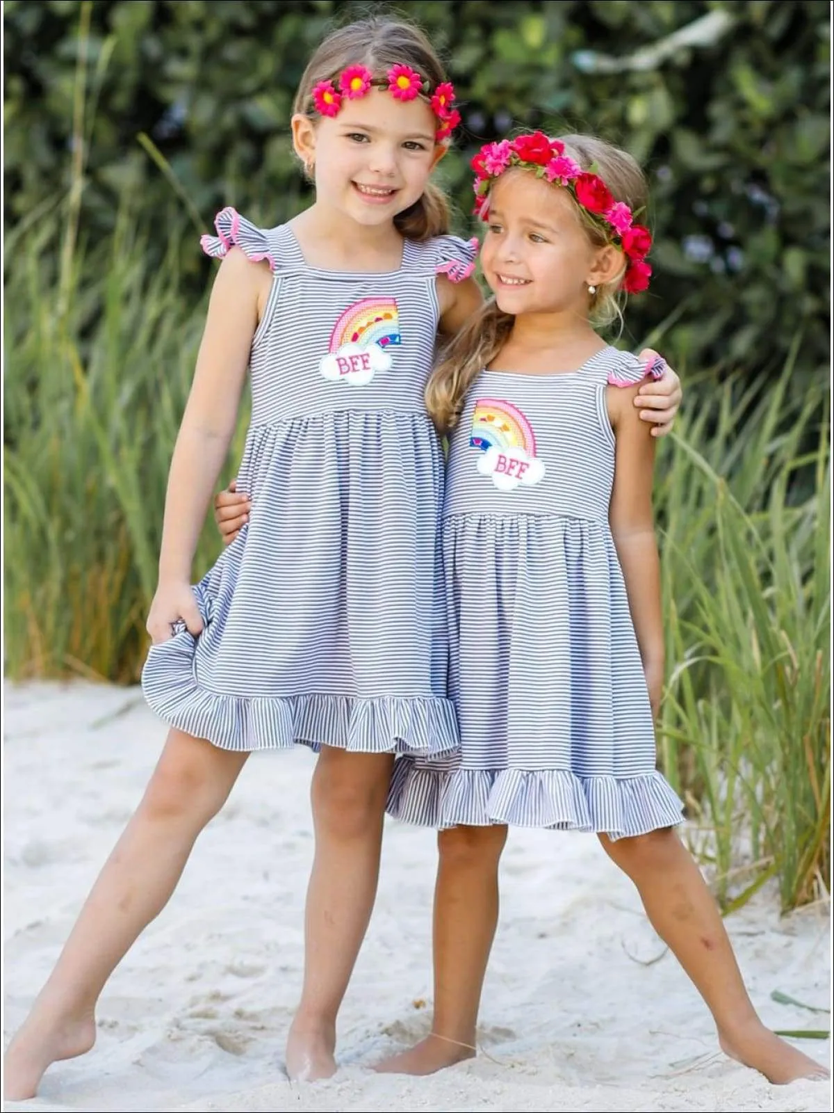 Best Friends Forever Matching Rainbow Dress