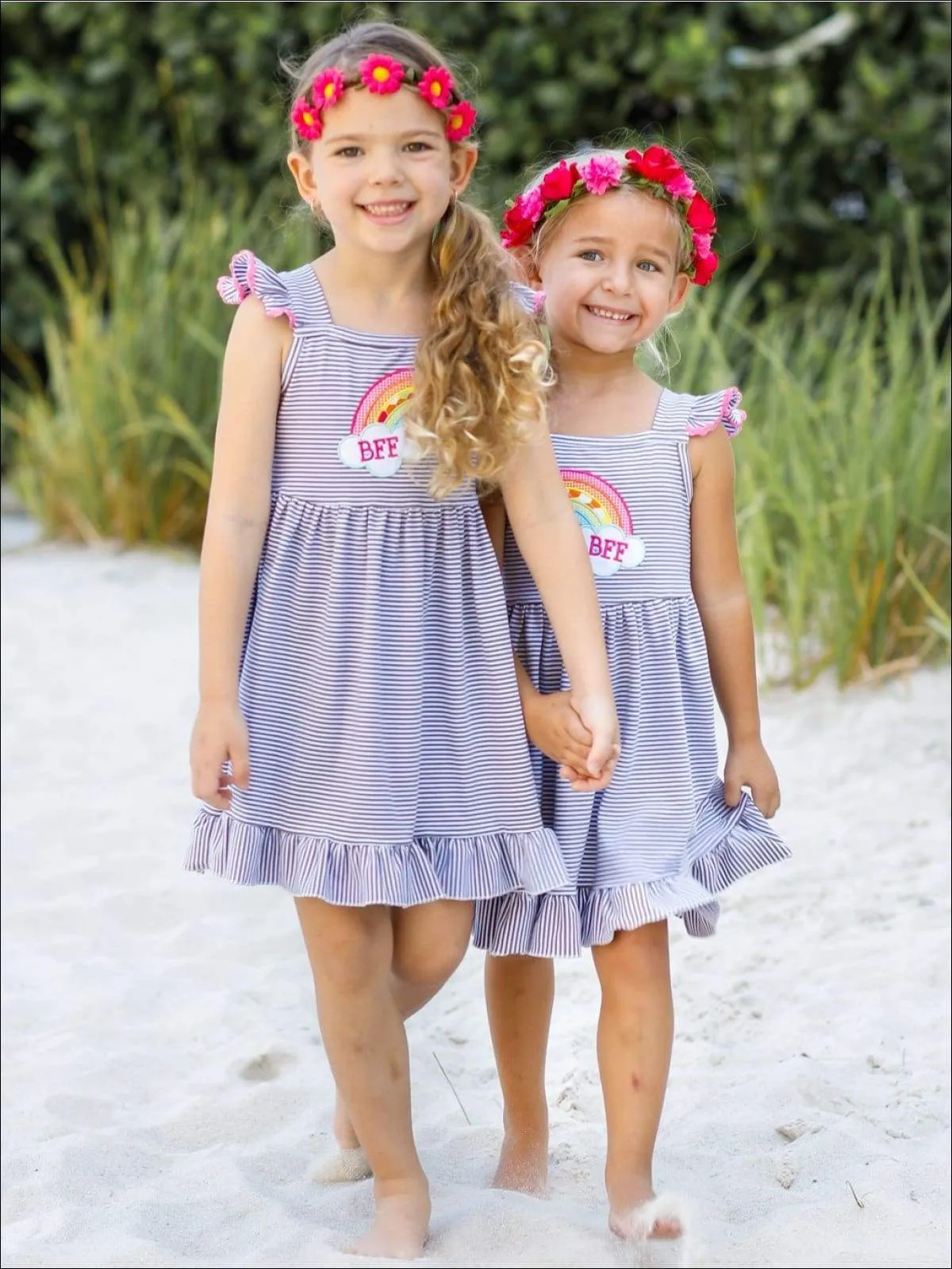 Best Friends Forever Matching Rainbow Dress