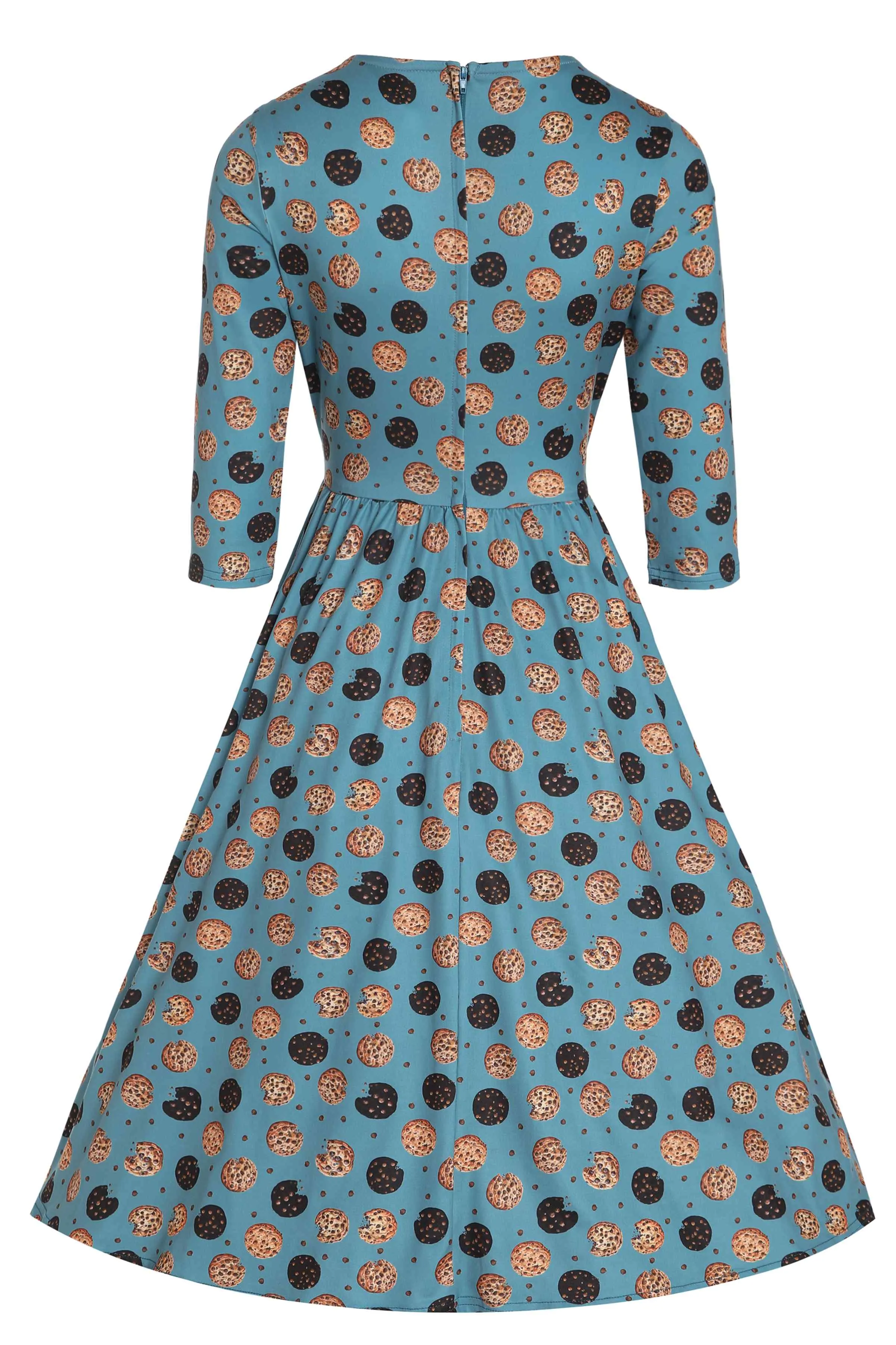 Billie Cookie Blue Long Sleeved Dress