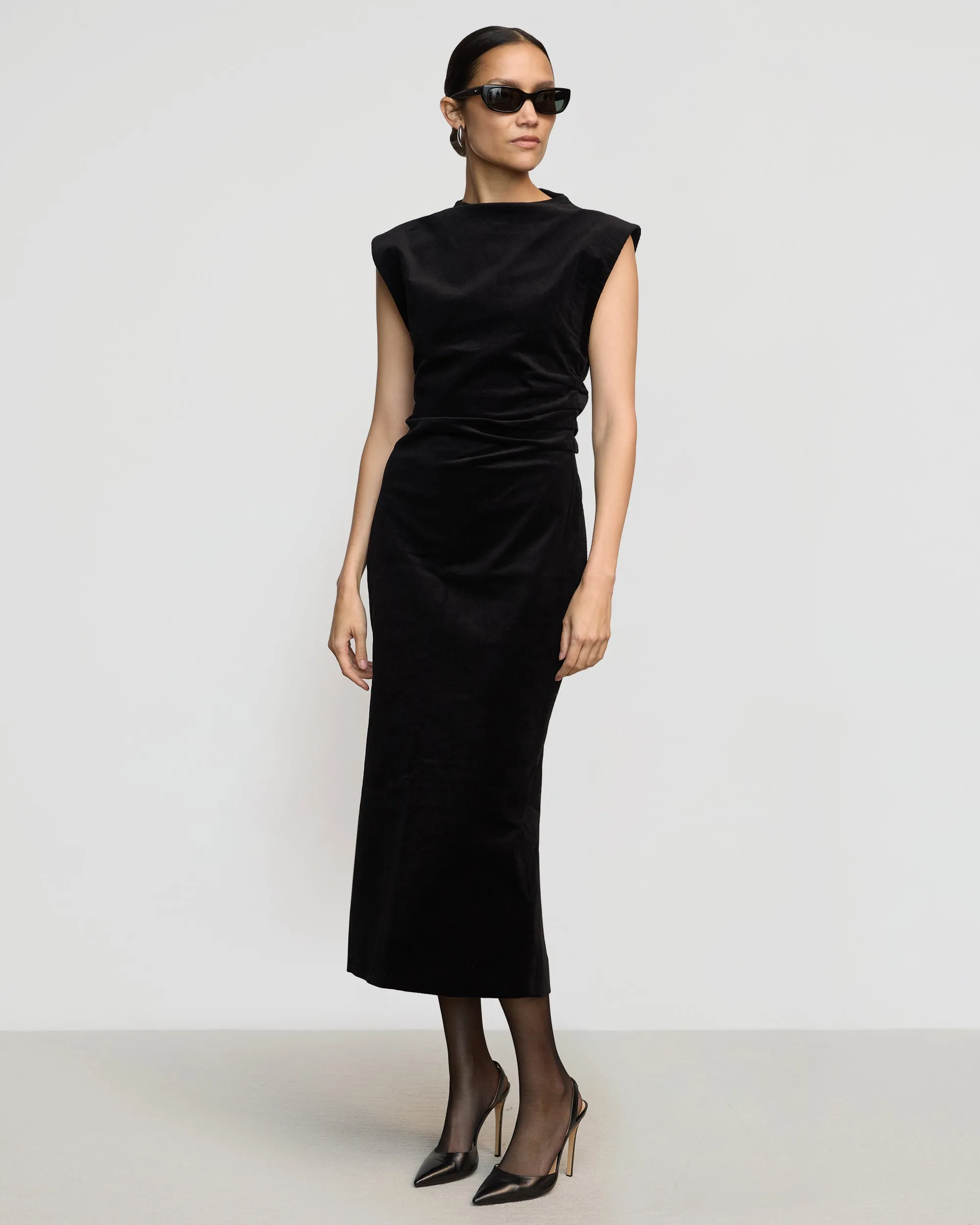 Cambria Structured Corduroy Dress