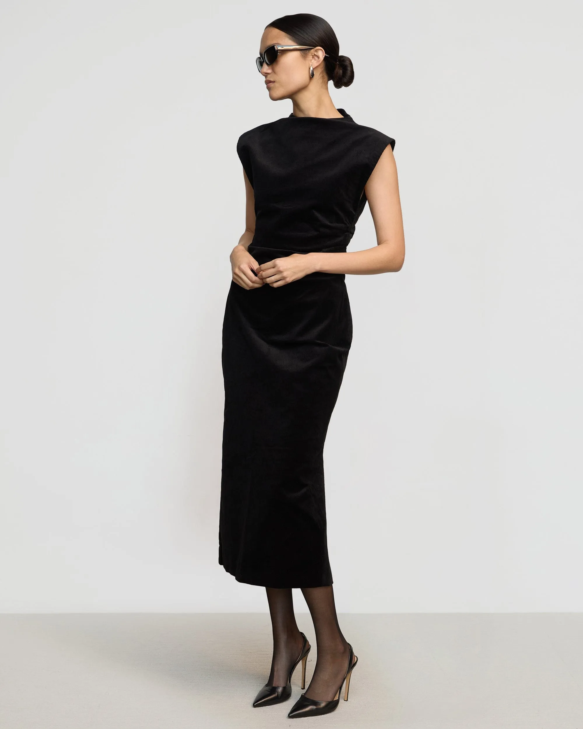 Cambria Structured Corduroy Dress