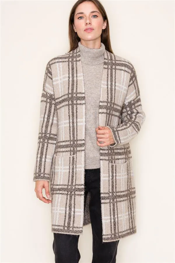 Checked Cardigan Jackets - 2 Colors! - FINAL SALE