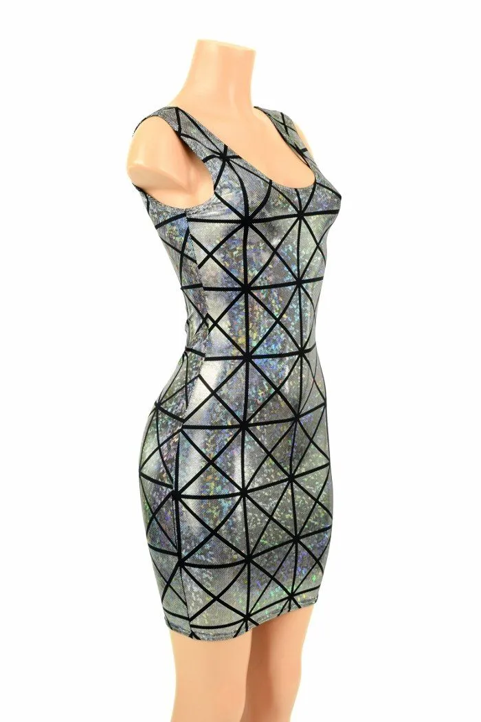 Cracked Tile Holographic Tank dress