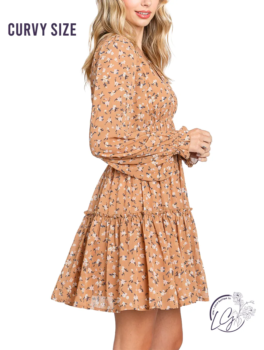 Curvy Sunny Day Floral Dress