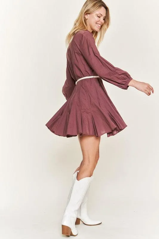 DANA DRESS SHIRT FLARE DRESS