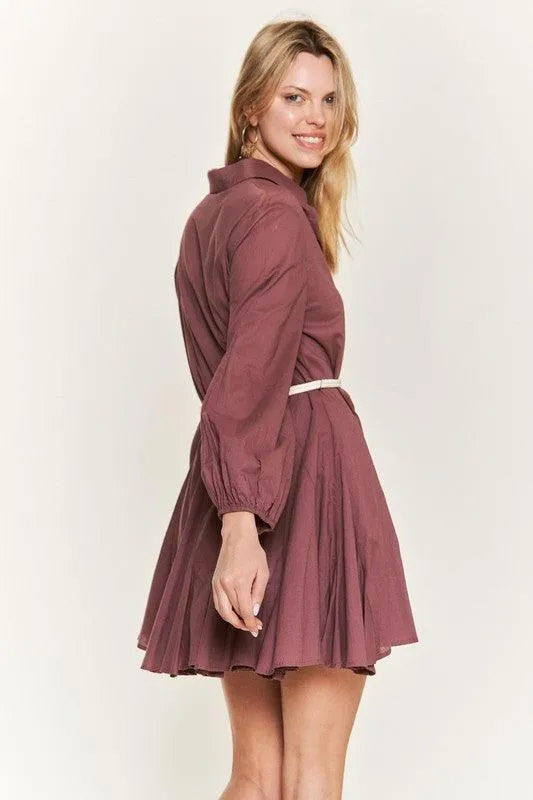 DANA DRESS SHIRT FLARE DRESS