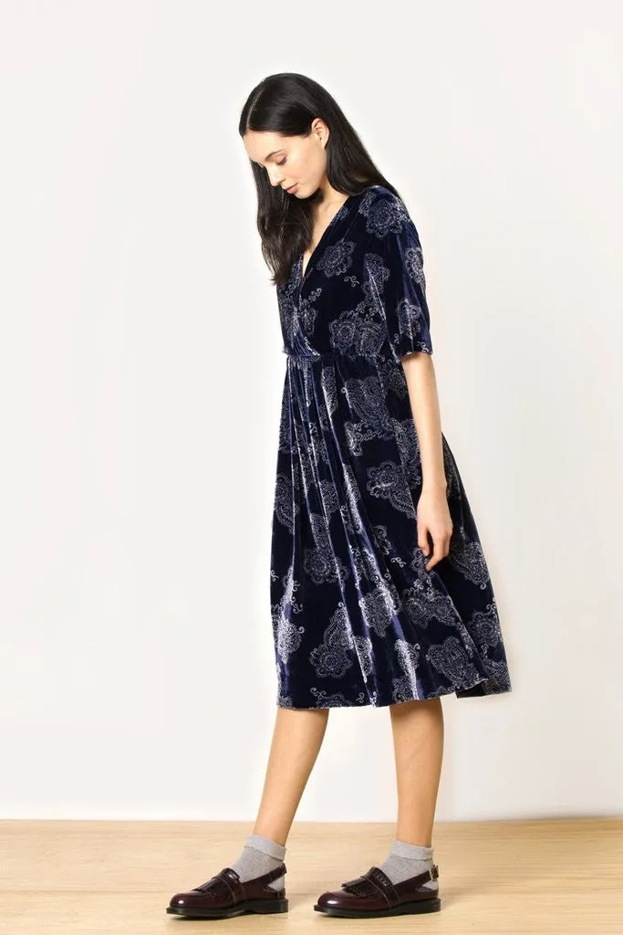 Elliott Dress - Paisley Velvet