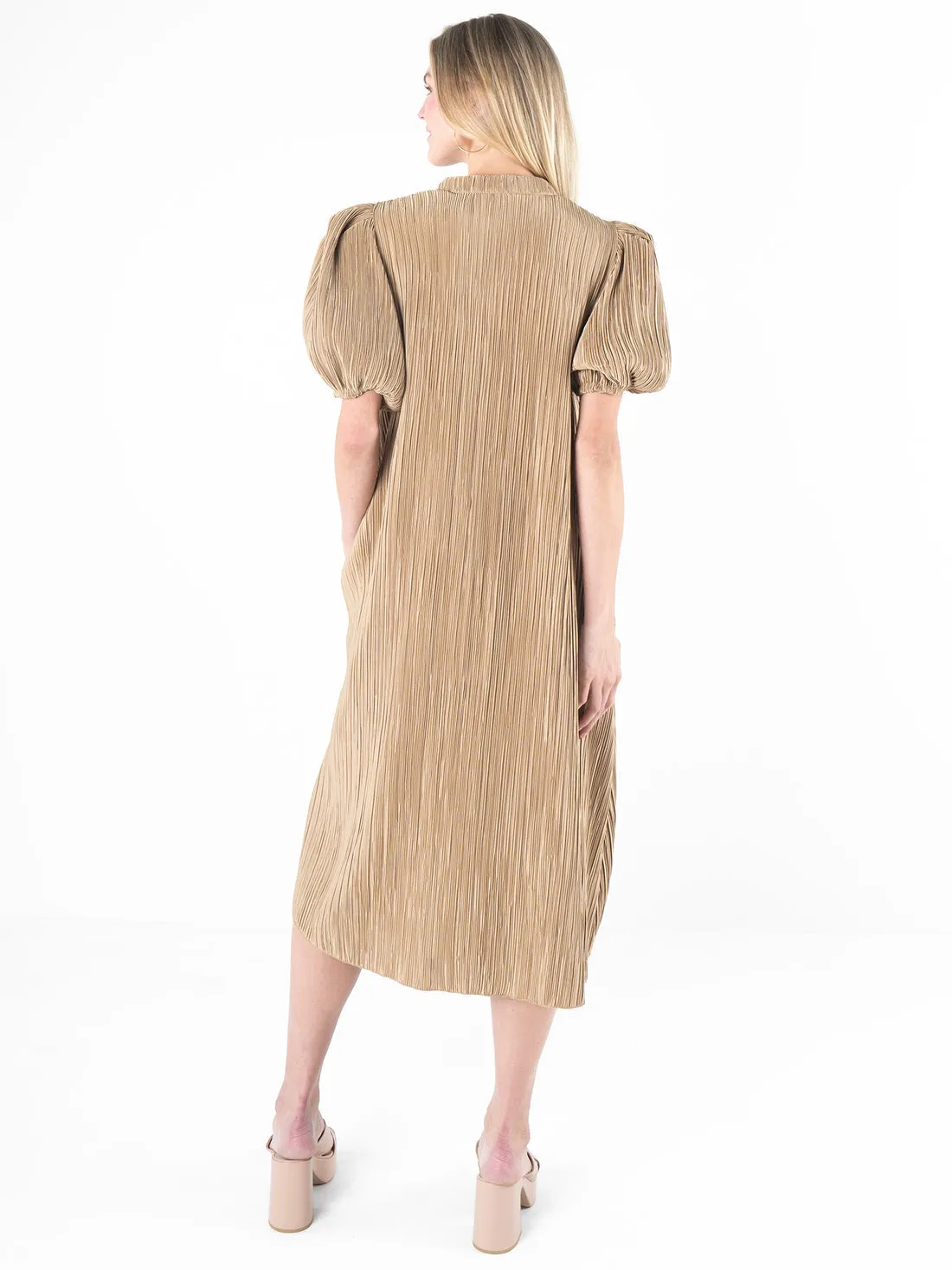 Emily McCarthy Hampton Dress in Lark Crinkle Rayon