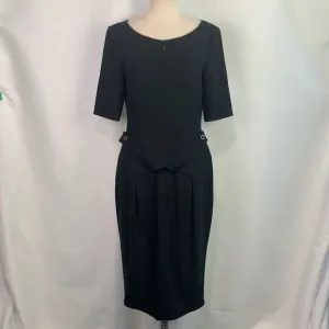 Escada blackzip front with belt dress