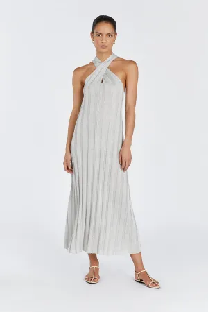 EVERLY SILVER TWIST KNIT DRESS