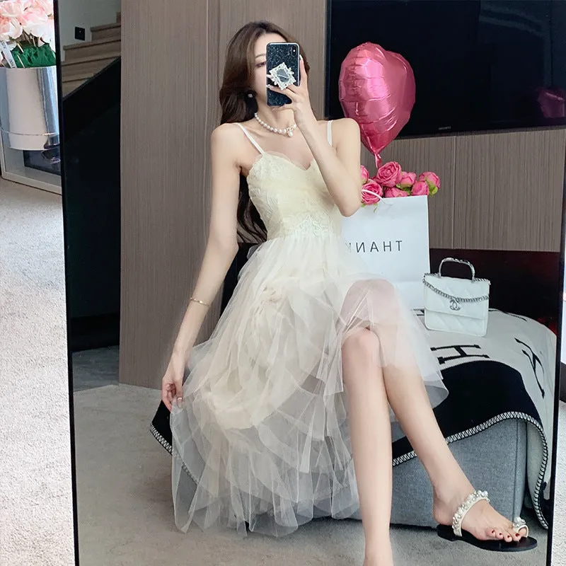 Fairy Tulle  Spaghetti Strap Summer Dress 794