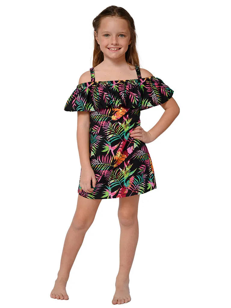 Girl's "Peasant dress" cover up in various printed fabrics