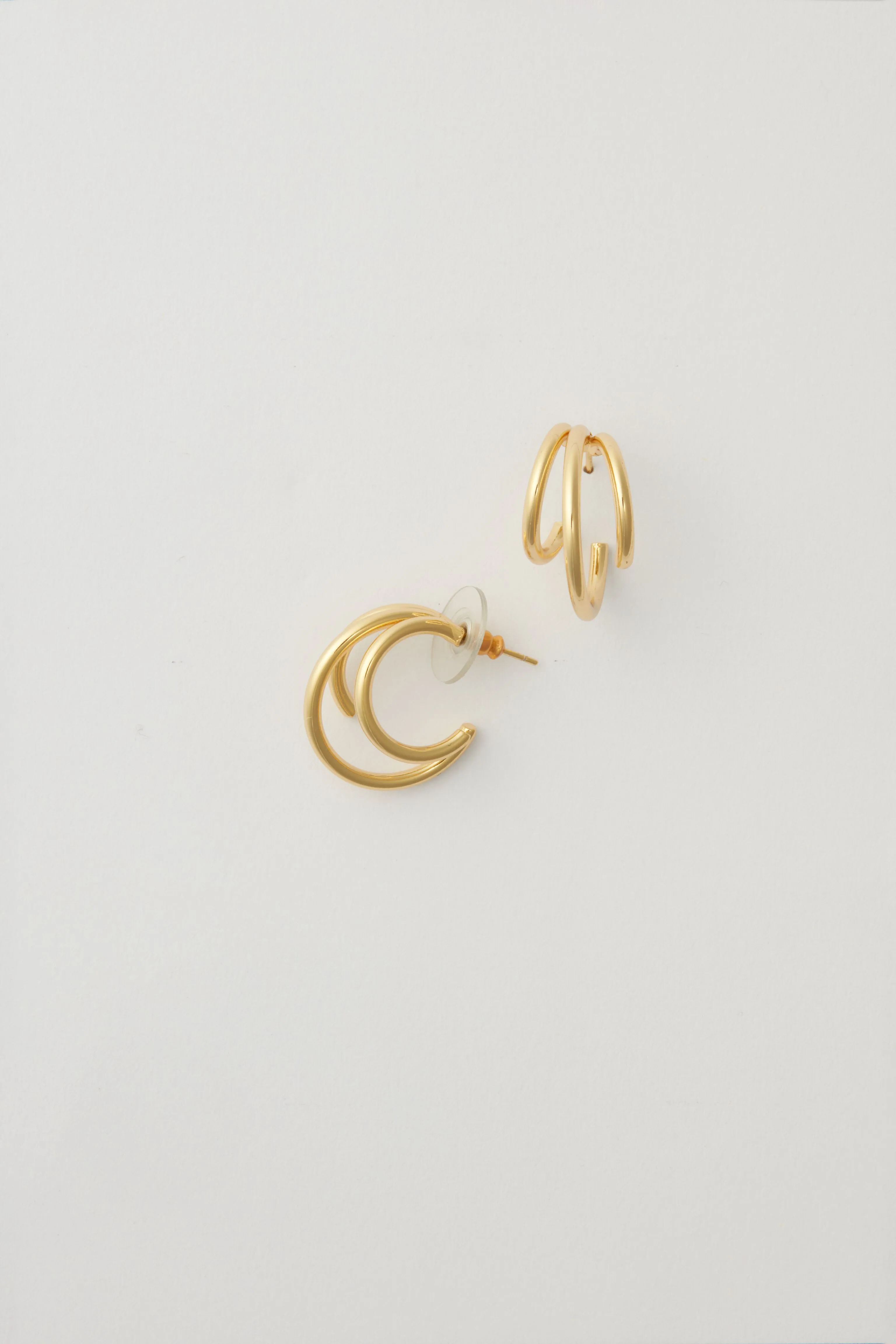 Gold Triple Threat Earring