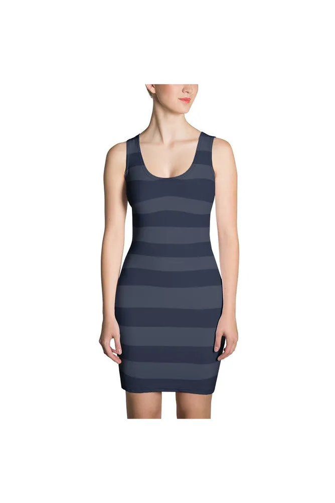 Gracefully Gray Stripe Sublimation Cut & Sew Dress