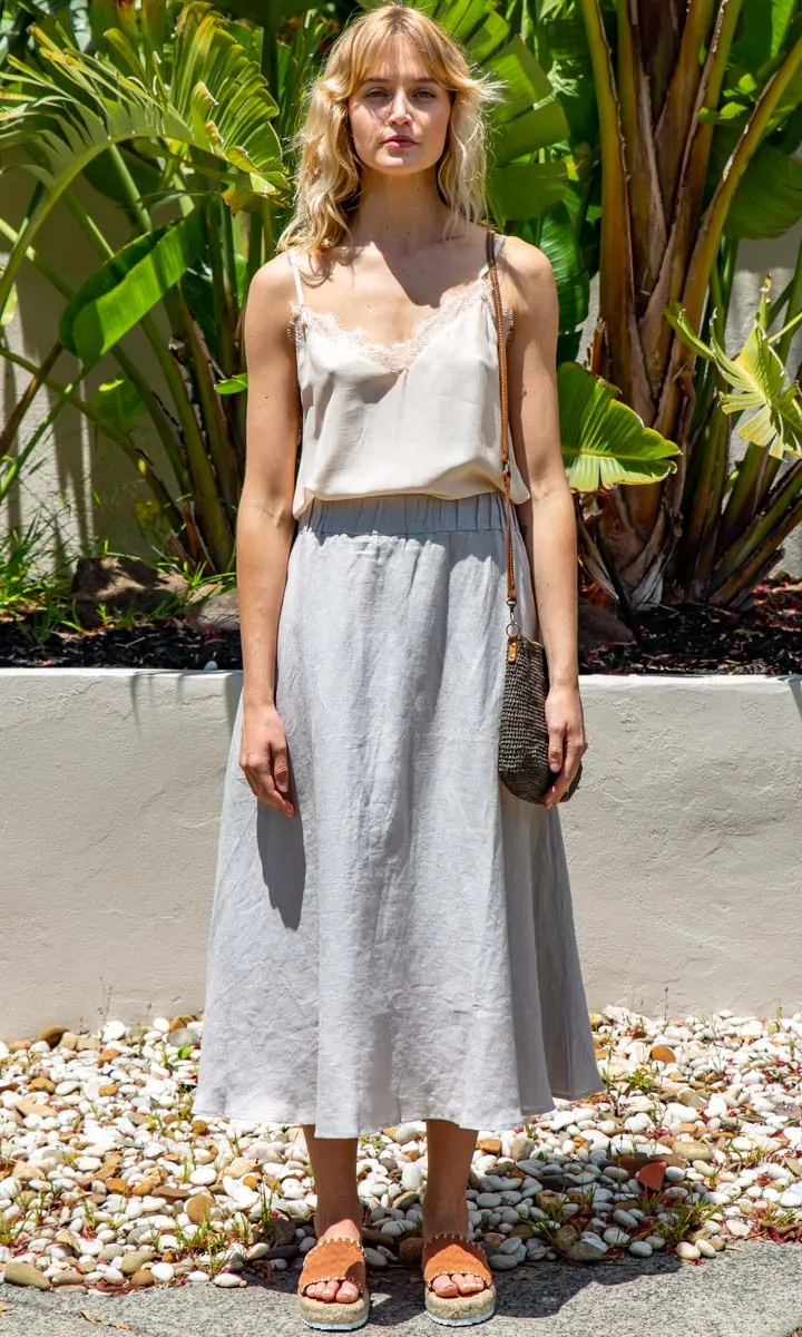 Hoss Linum Linen Skirt - natural