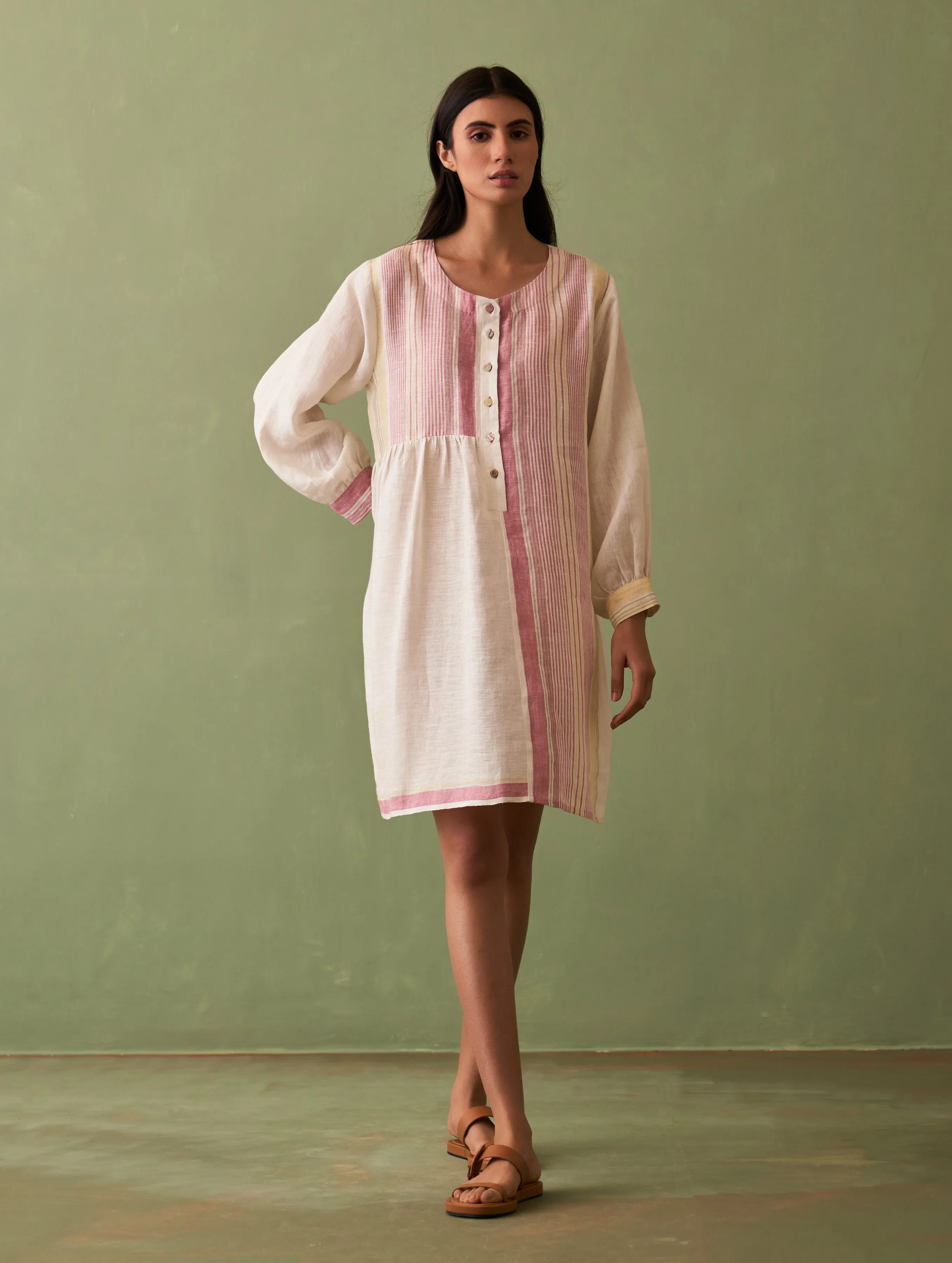 Kari Linen Dress - Ivory