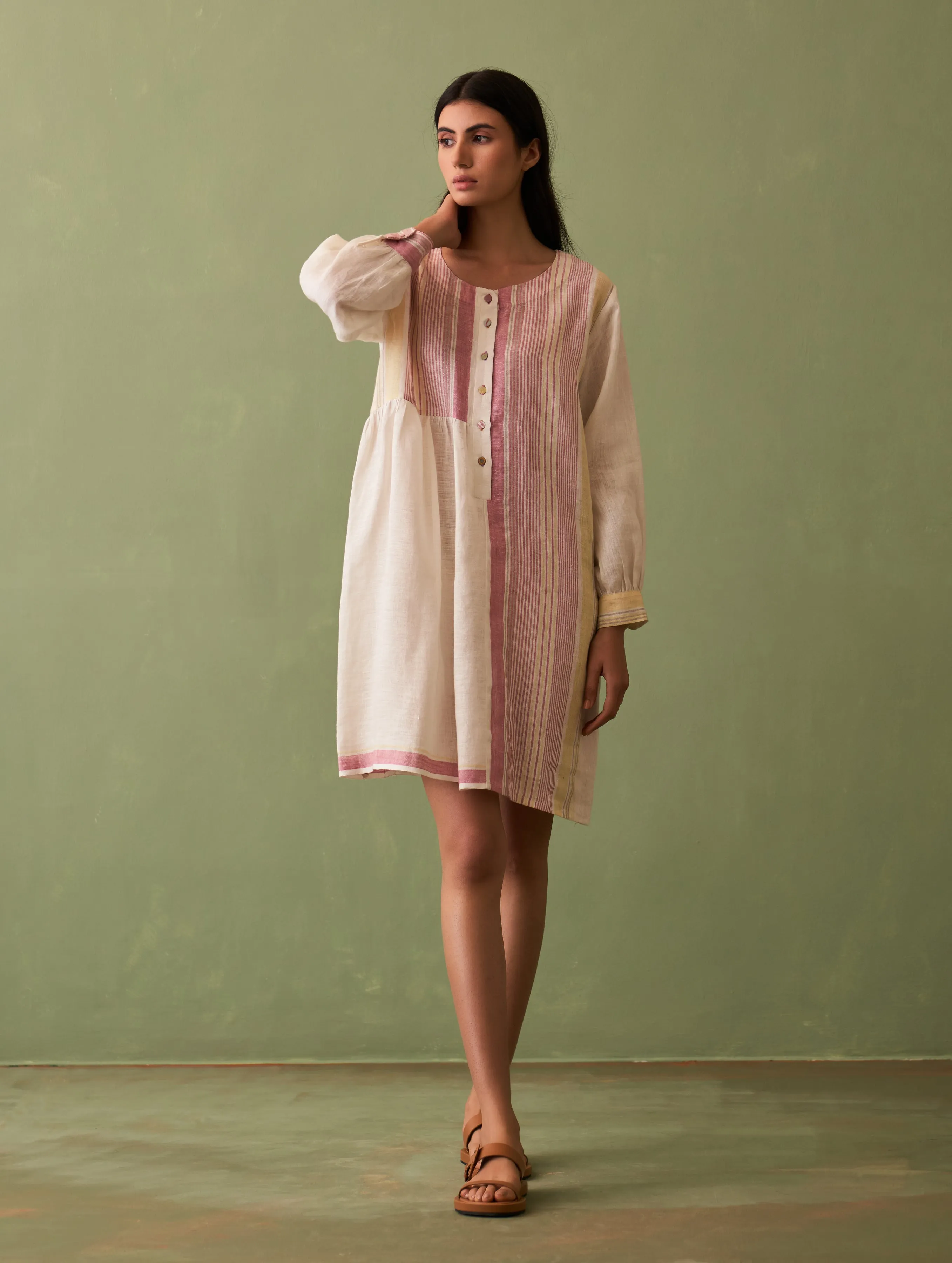 Kari Linen Dress - Ivory