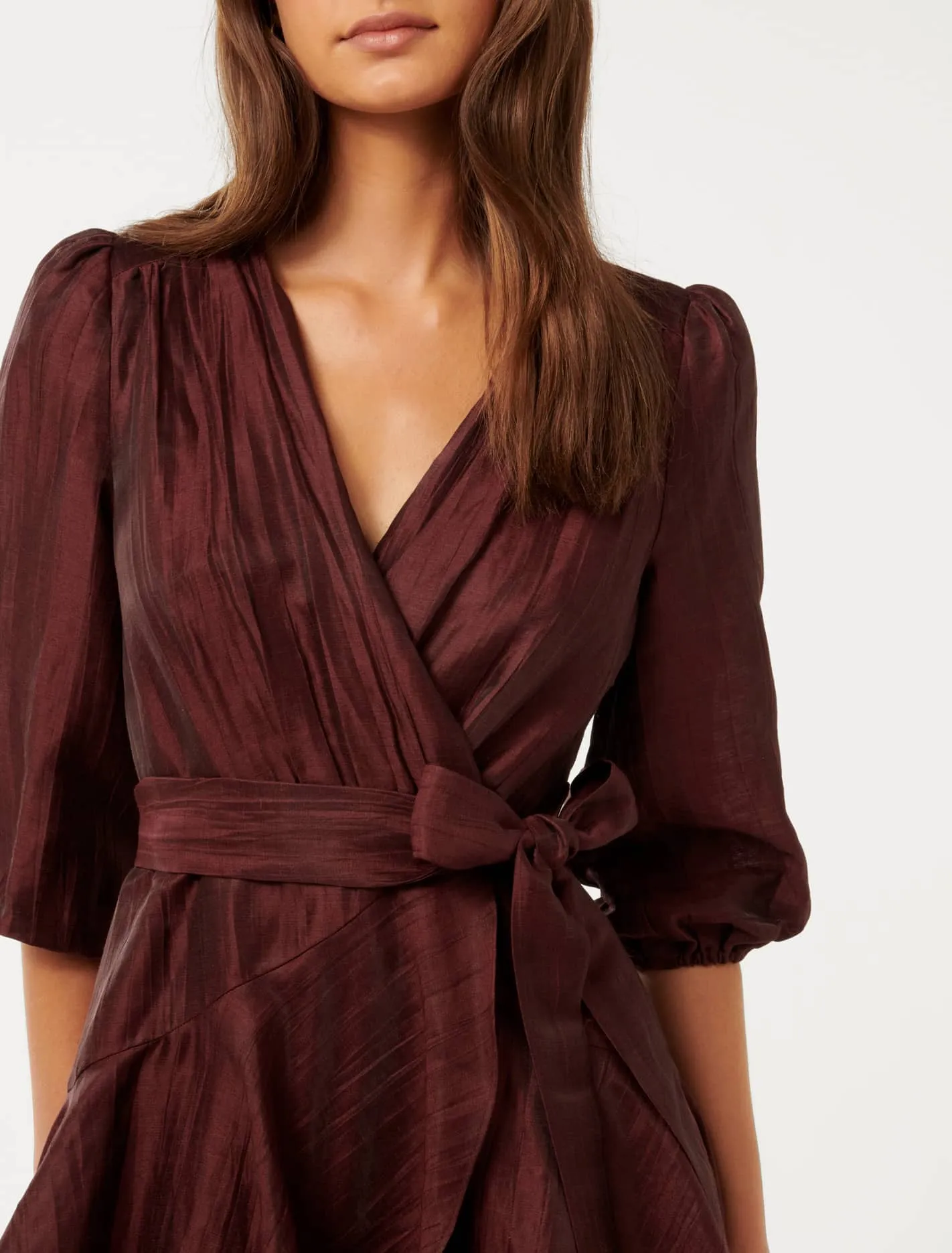 Matilda Textured Wrap Mini Dress