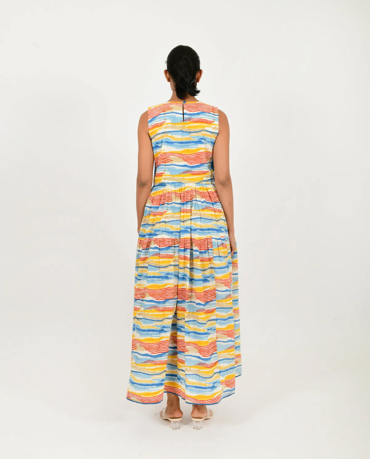 MULTI WAVE GATHER DRESS