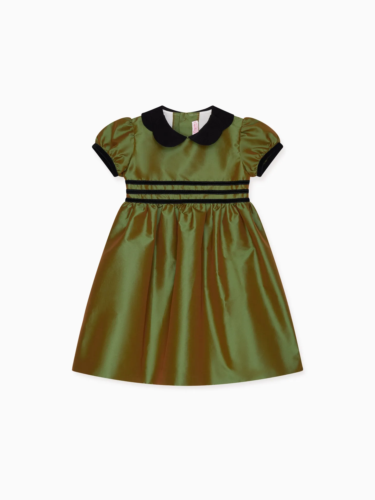 Olive Valentina Taffeta Girl Dress