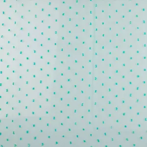 Organza with Embroidered Dot - DOTSY - Aqua