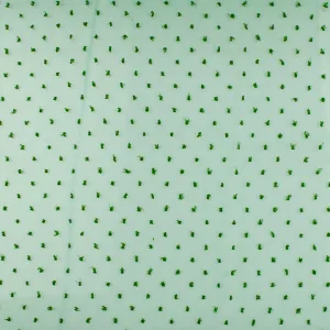 Organza with Embroidered Dot - DOTSY - Green