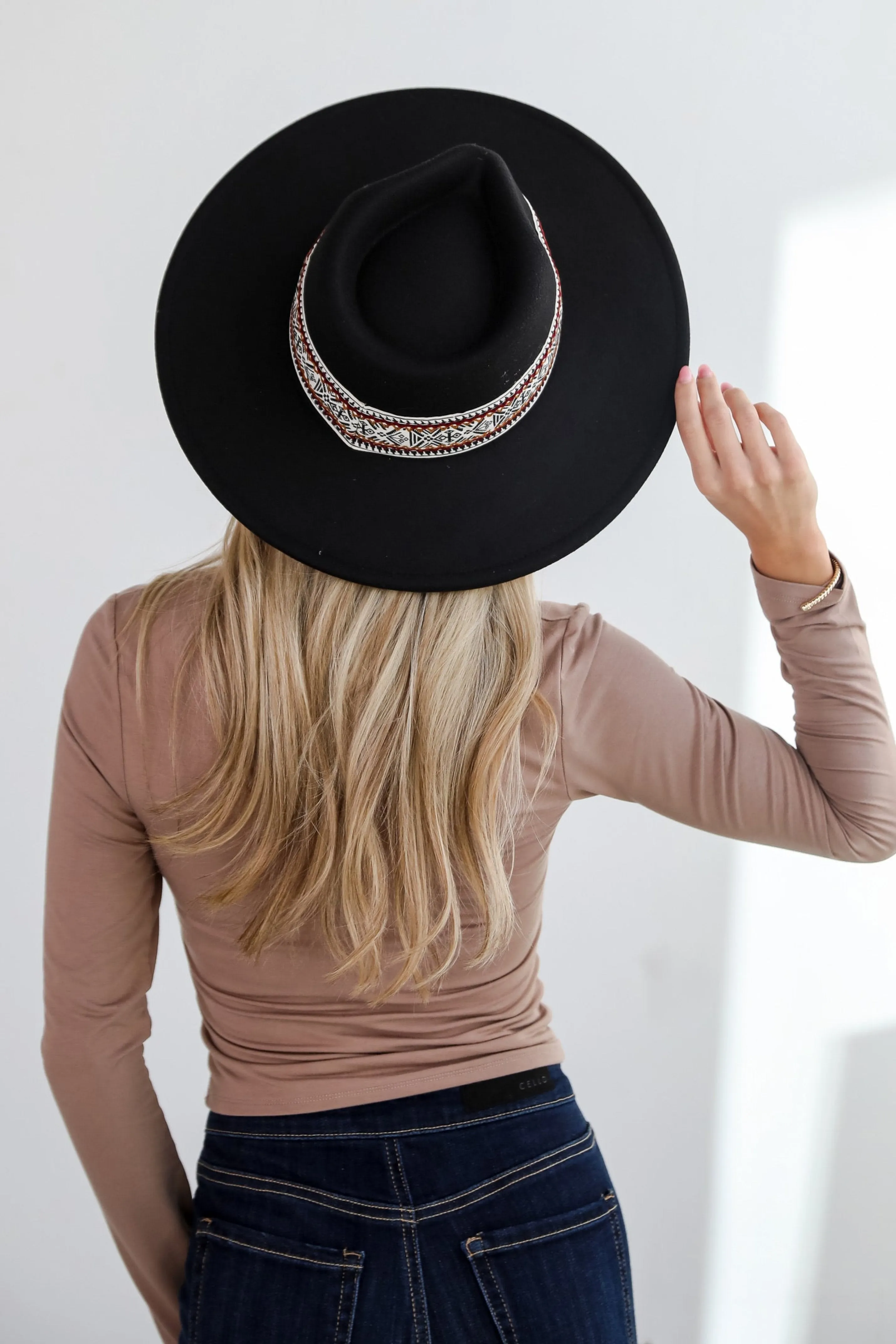 Out West Vibe Black Wide Brim Fedora Hat