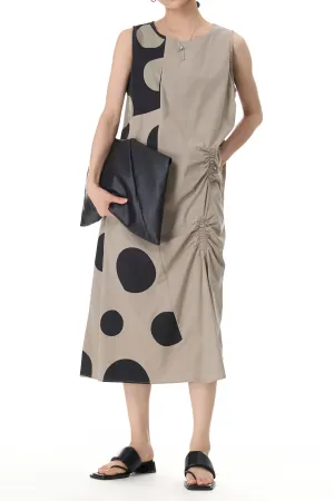 Oversized Cotton Dress With Polka Dots