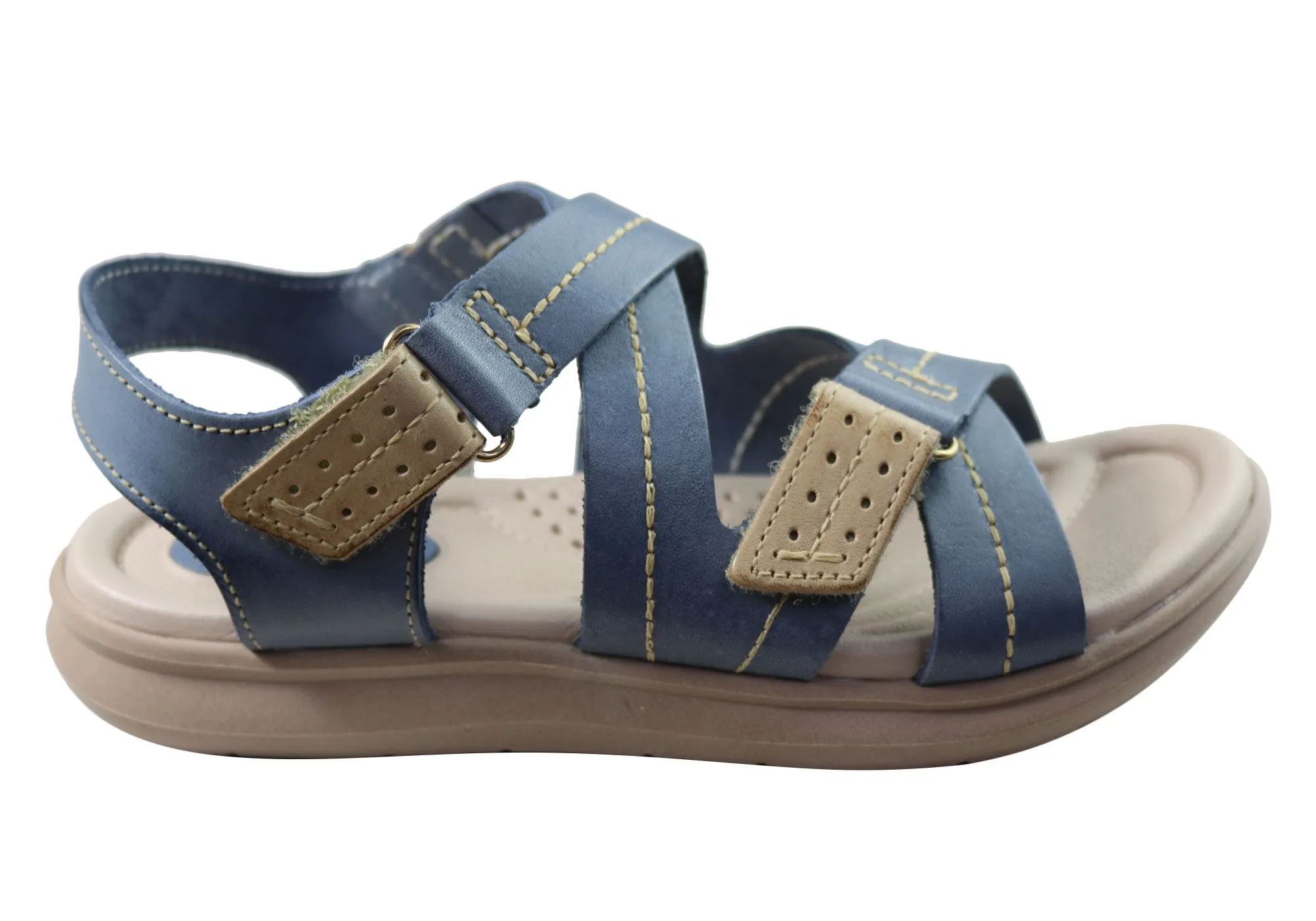 Pegada Sien Womens Comfortable Leather Sandals Made In Brazil