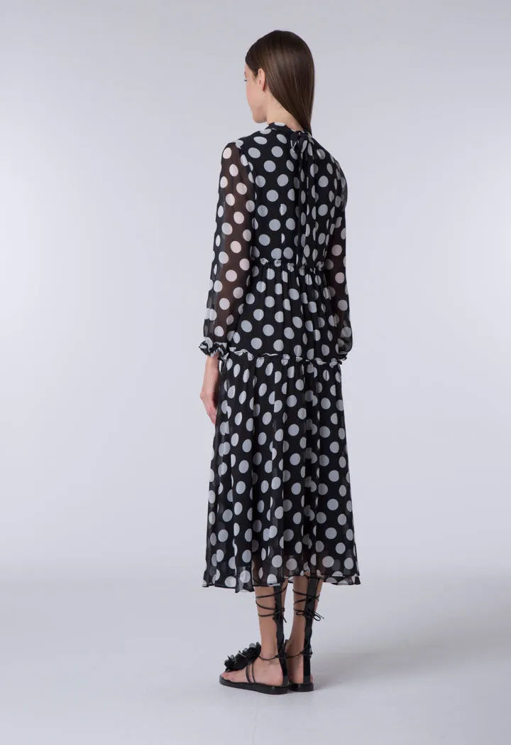 Polkadot Gathered Frill Dress