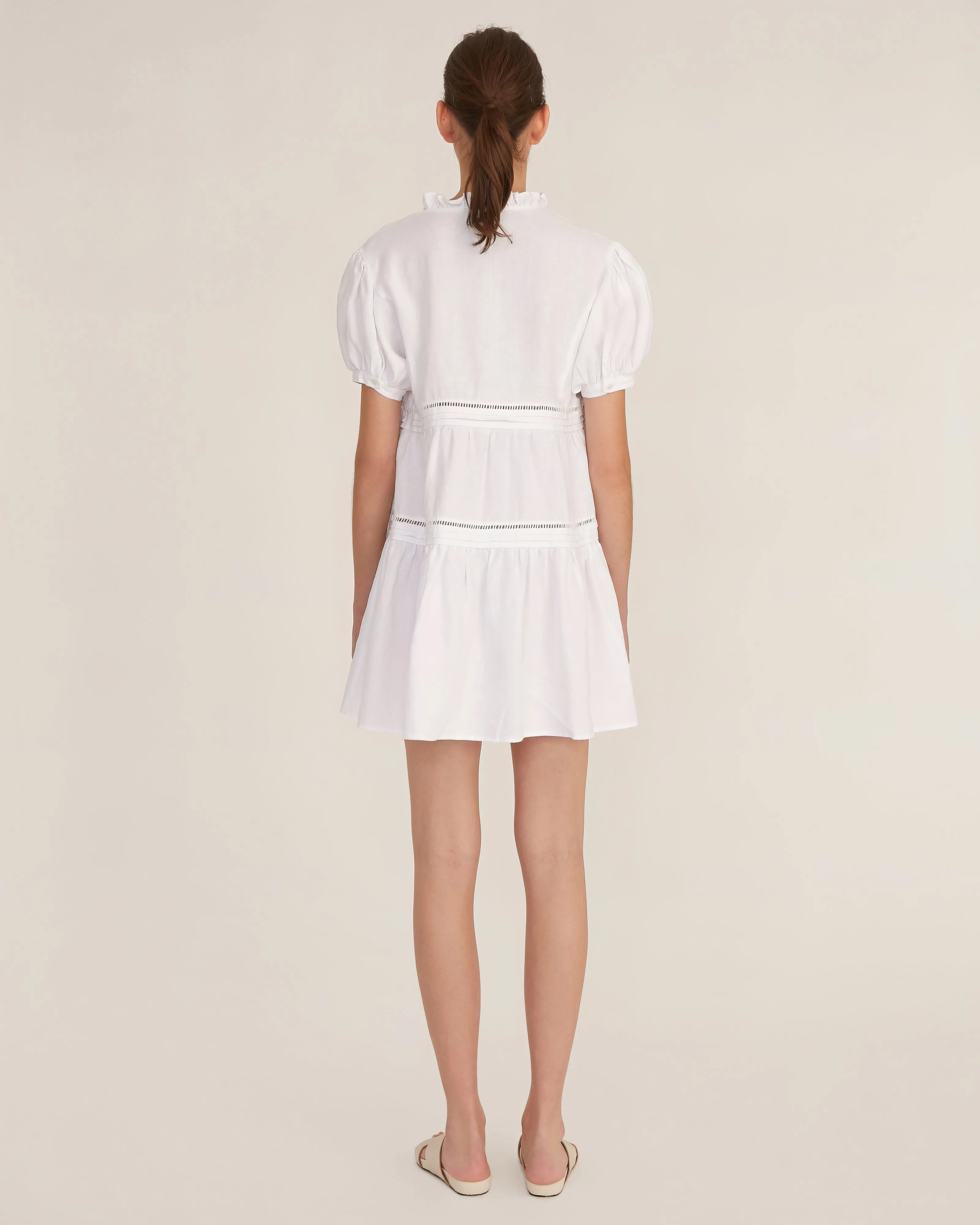 Quincy Linen Tie-Front Mini Dress