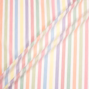 Rainbow Coloured Candy Striped Shirting Cotton