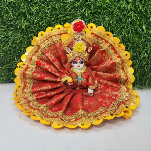 Red with yellow fancy dress for laddu ji