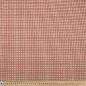 Rose Small Gingham Check Cotton Canvas Print