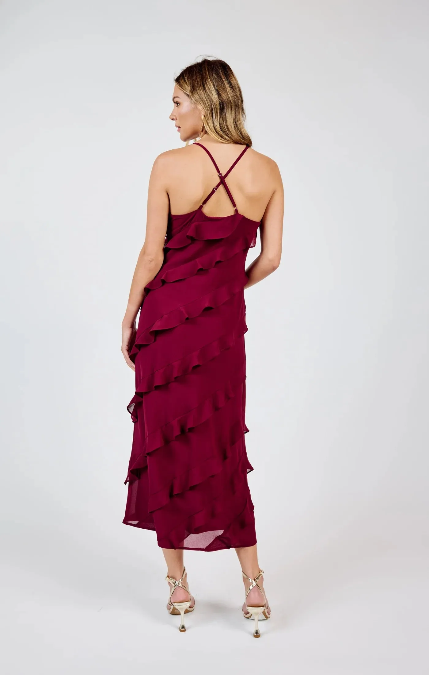 Sadie and Sage - All Invited Ruffle Maxi Dress