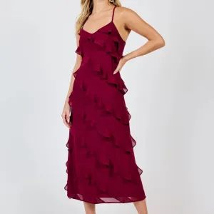 Sadie and Sage - All Invited Ruffle Maxi Dress