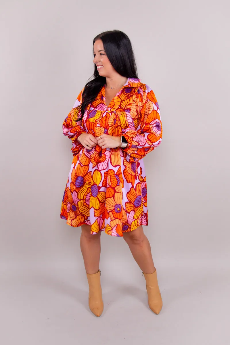 Savannah Dress - Groovy Blooms