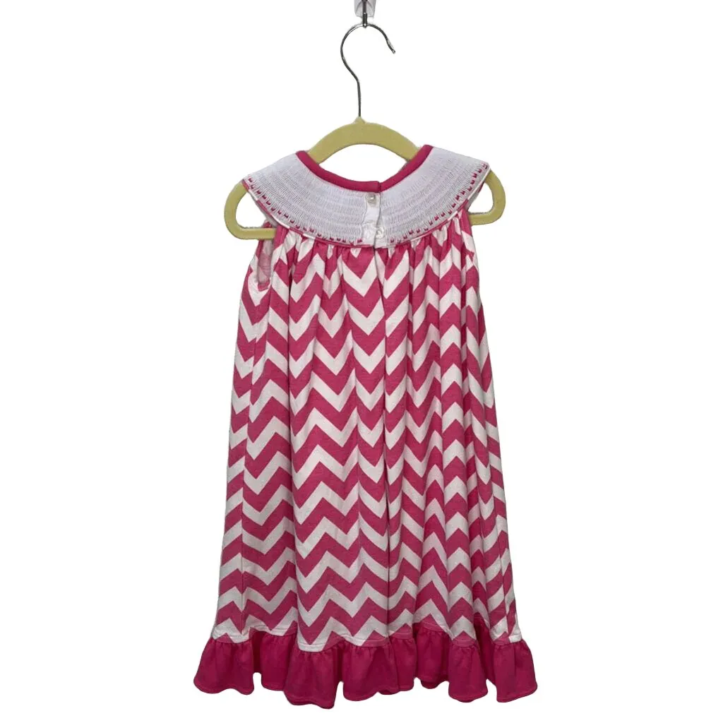 Sleeveless Chevron Turtle Smock Dress