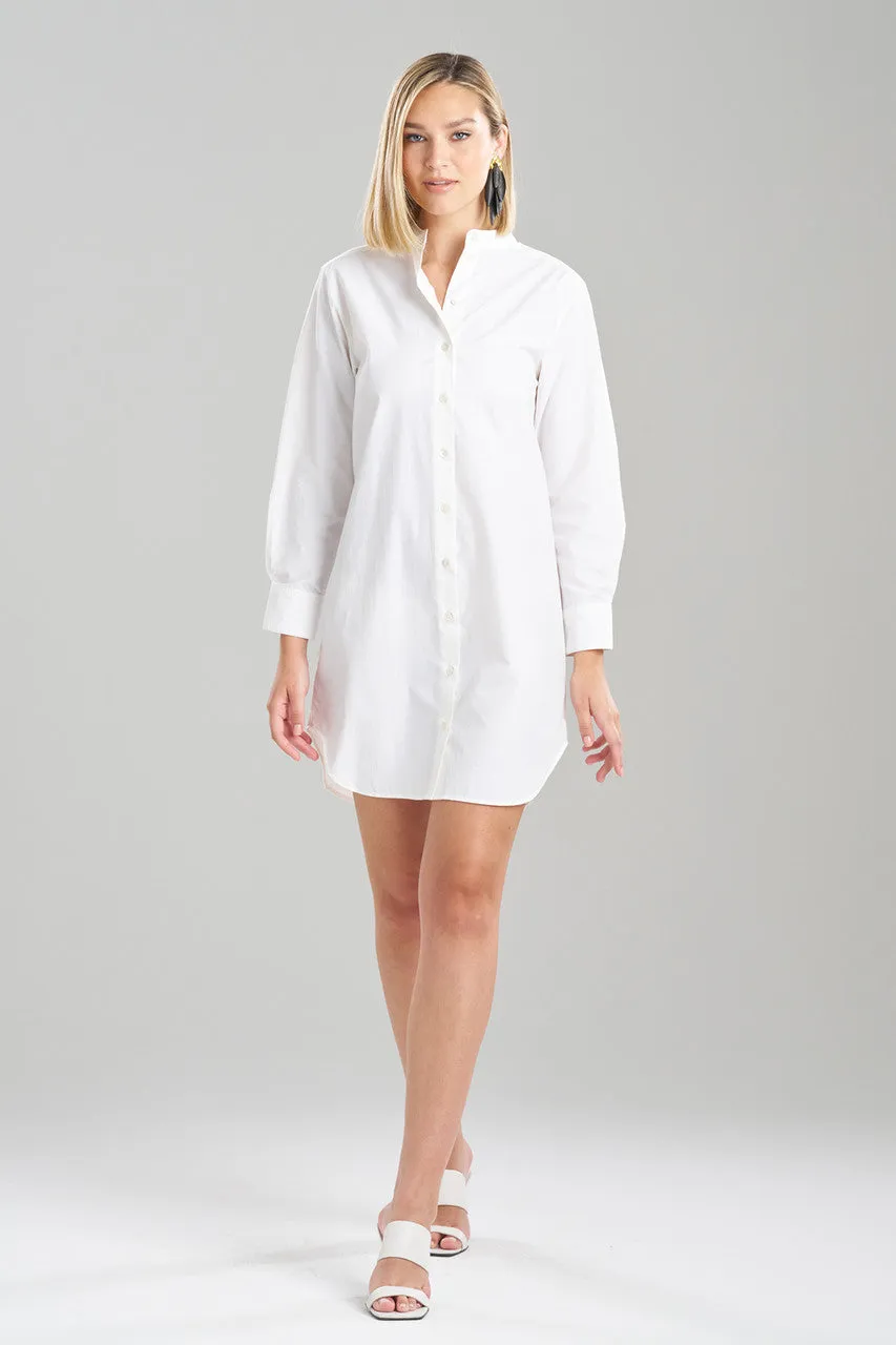 Techno Poplin Shirtdress