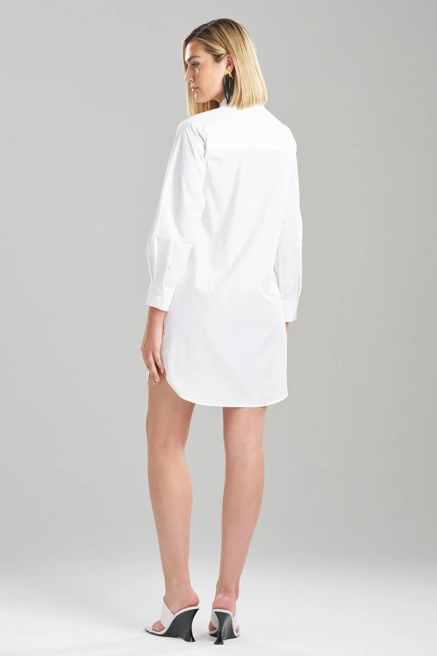 Techno Poplin Shirtdress