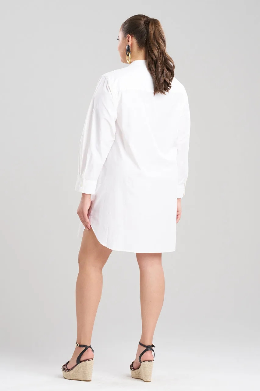 Techno Poplin Shirtdress